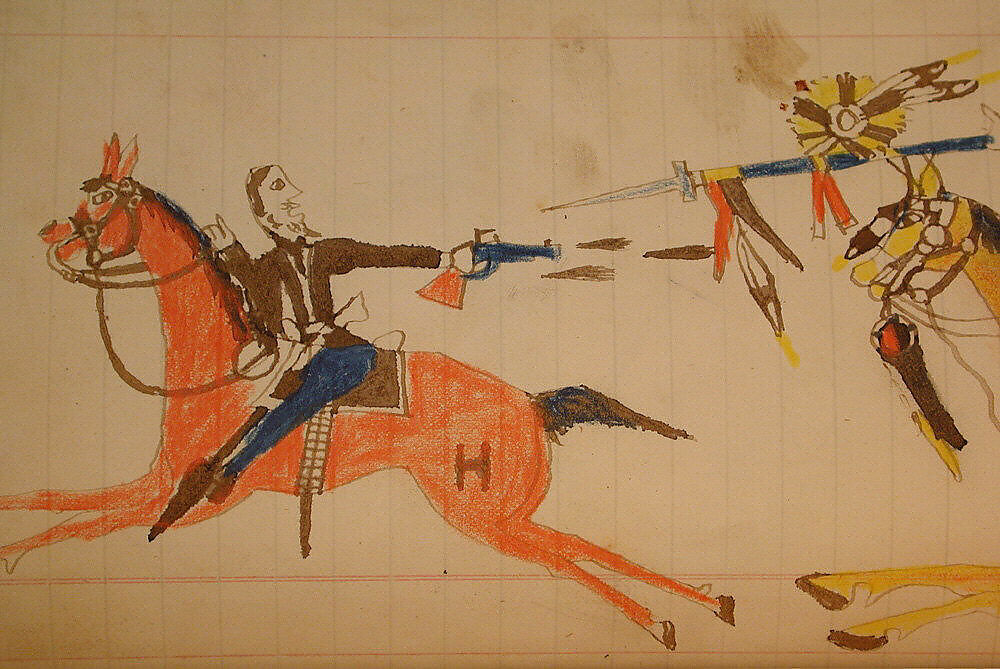 Maffet Ledger: Drawing, Graphite, watercolor, and crayon on paper, Southern and Northern Cheyenne