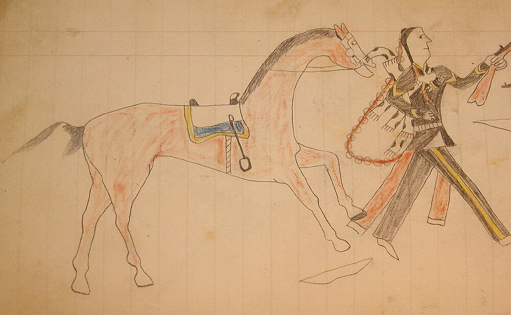 Maffet Ledger: Drawing, Graphite, watercolor, and crayon on paper, Southern and Northern Cheyenne