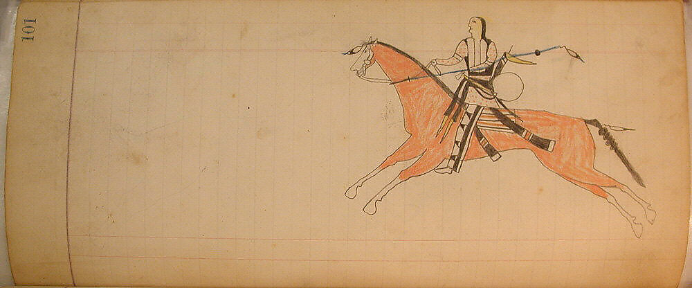 Maffet Ledger: Drawing, Graphite, watercolor, and crayon on paper, Southern and Northern Cheyenne 