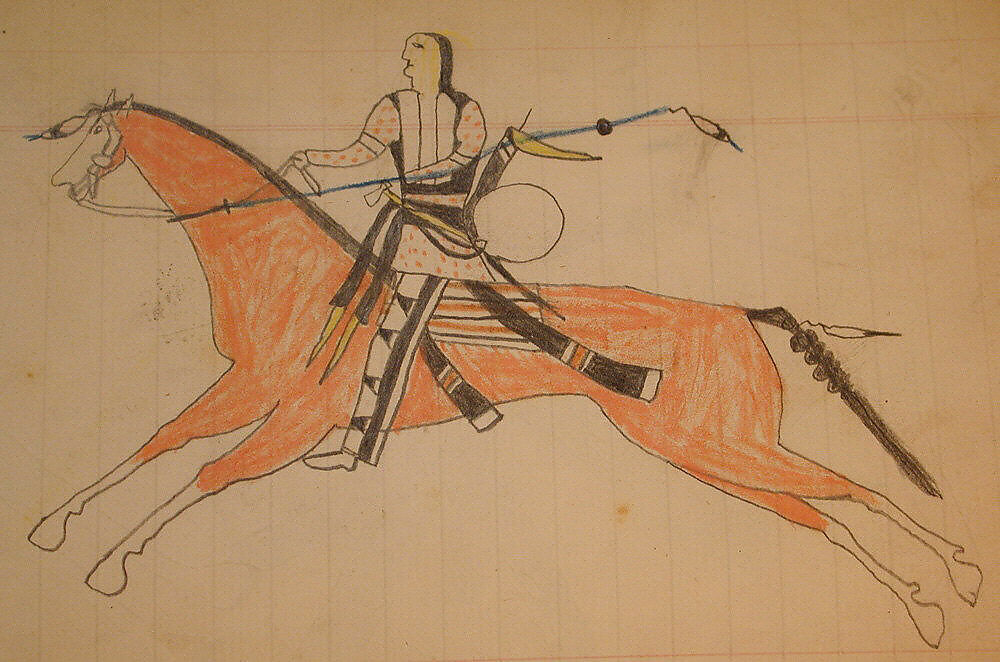 Maffet Ledger: Drawing, Graphite, watercolor, and crayon on paper, Southern and Northern Cheyenne