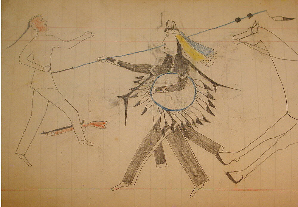Maffet Ledger: Drawing, Graphite, watercolor, and crayon on paper, Southern and Northern Cheyenne
