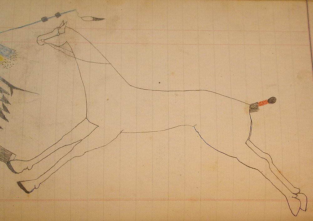 Maffet Ledger: Drawing, Graphite, watercolor, and crayon on paper, Southern and Northern Cheyenne