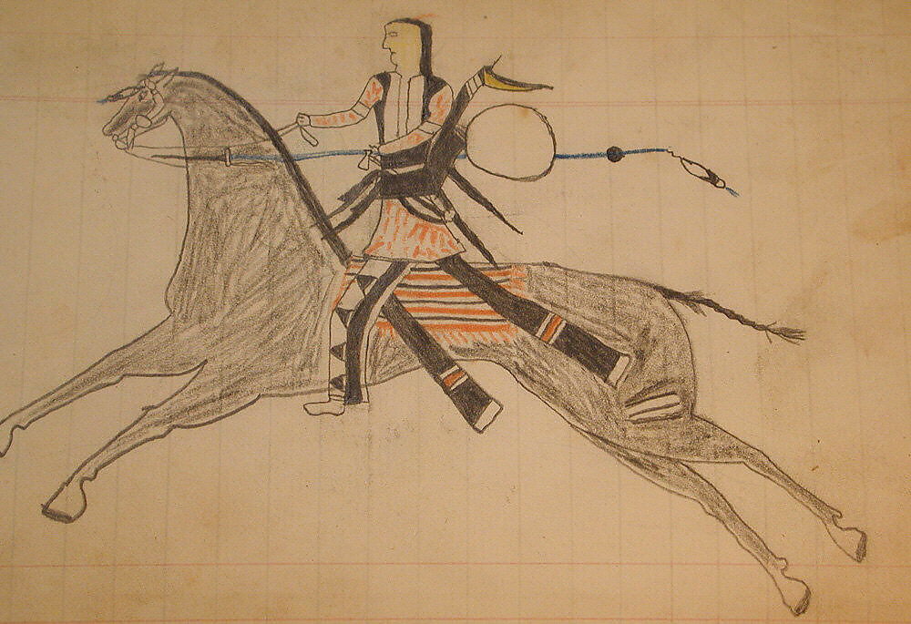Maffet Ledger: Drawing, Graphite, watercolor, and crayon on paper, Southern and Northern Cheyenne