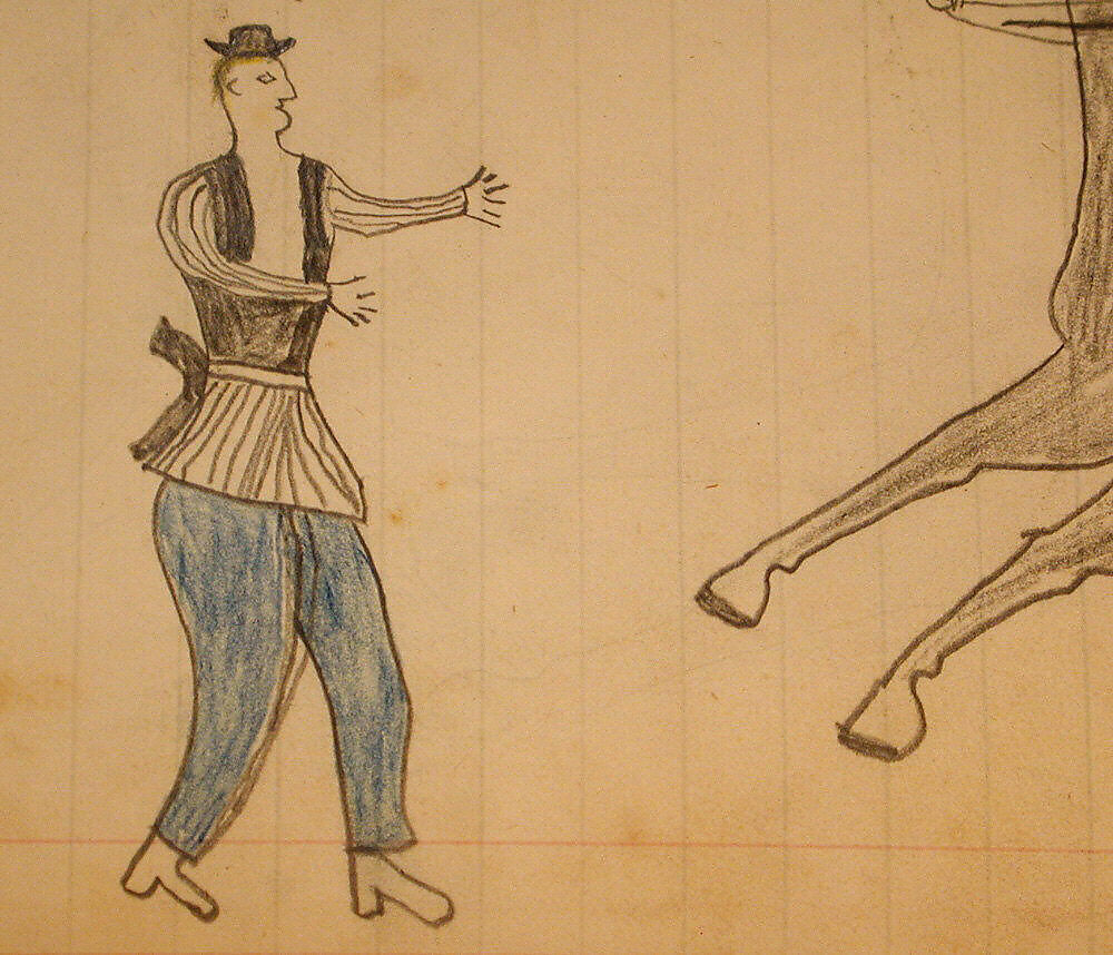 Maffet Ledger: Drawing, Graphite, watercolor, and crayon on paper, Southern and Northern Cheyenne