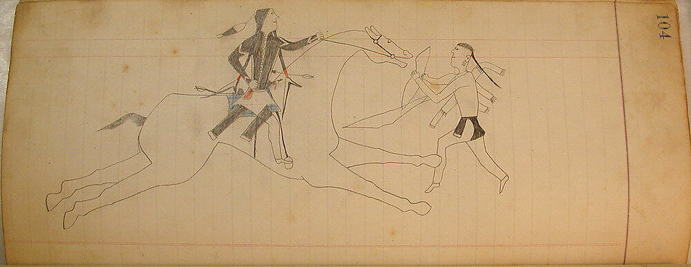 Maffet Ledger: Drawing, Graphite, watercolor, and crayon on paper, Southern and Northern Cheyenne 