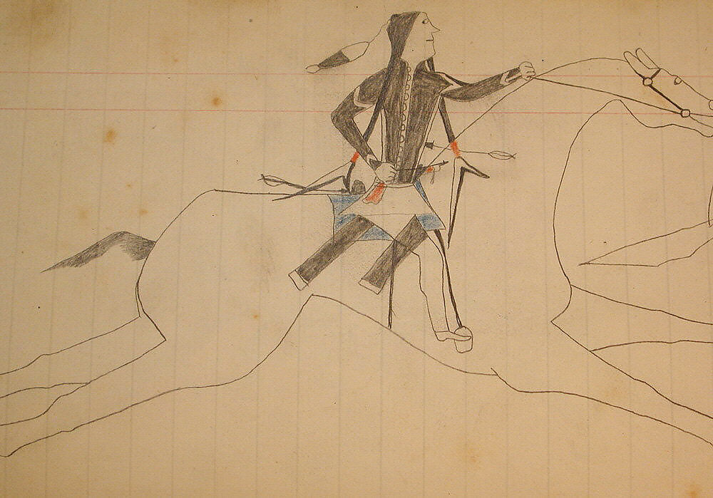 Maffet Ledger: Drawing, Graphite, watercolor, and crayon on paper, Southern and Northern Cheyenne