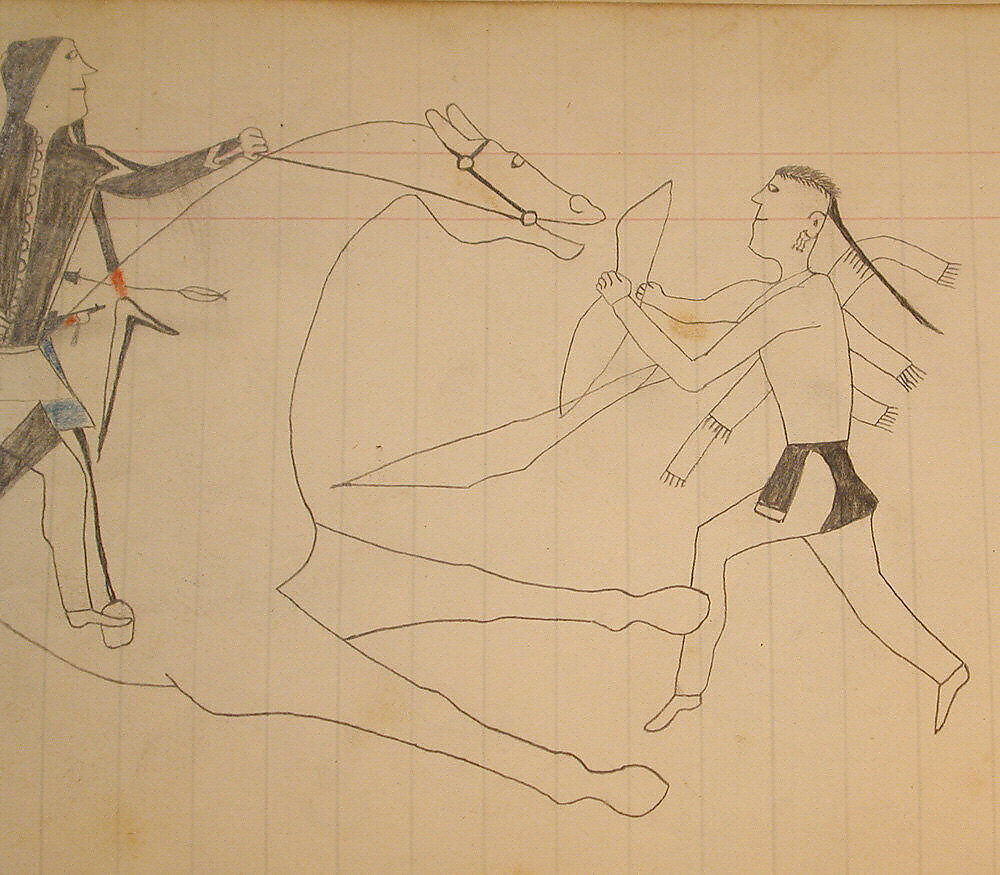 Maffet Ledger: Drawing, Graphite, watercolor, and crayon on paper, Southern and Northern Cheyenne