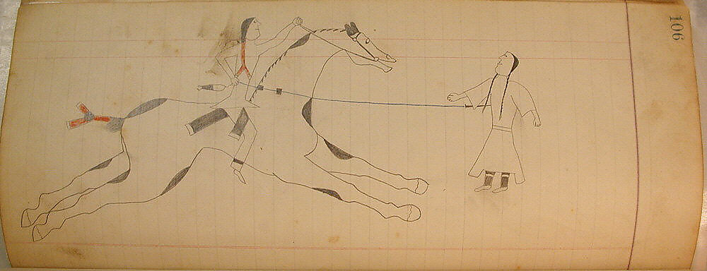 Maffet Ledger: Drawing, Graphite, watercolor, and crayon on paper, Southern and Northern Cheyenne 