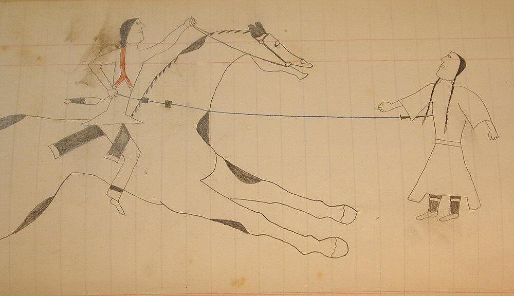 Maffet Ledger: Drawing, Graphite, watercolor, and crayon on paper, Southern and Northern Cheyenne
