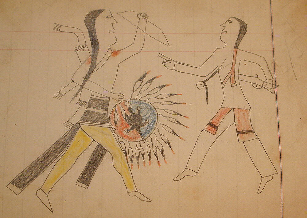 Maffet Ledger: Drawing, Graphite, watercolor, and crayon on paper, Southern and Northern Cheyenne