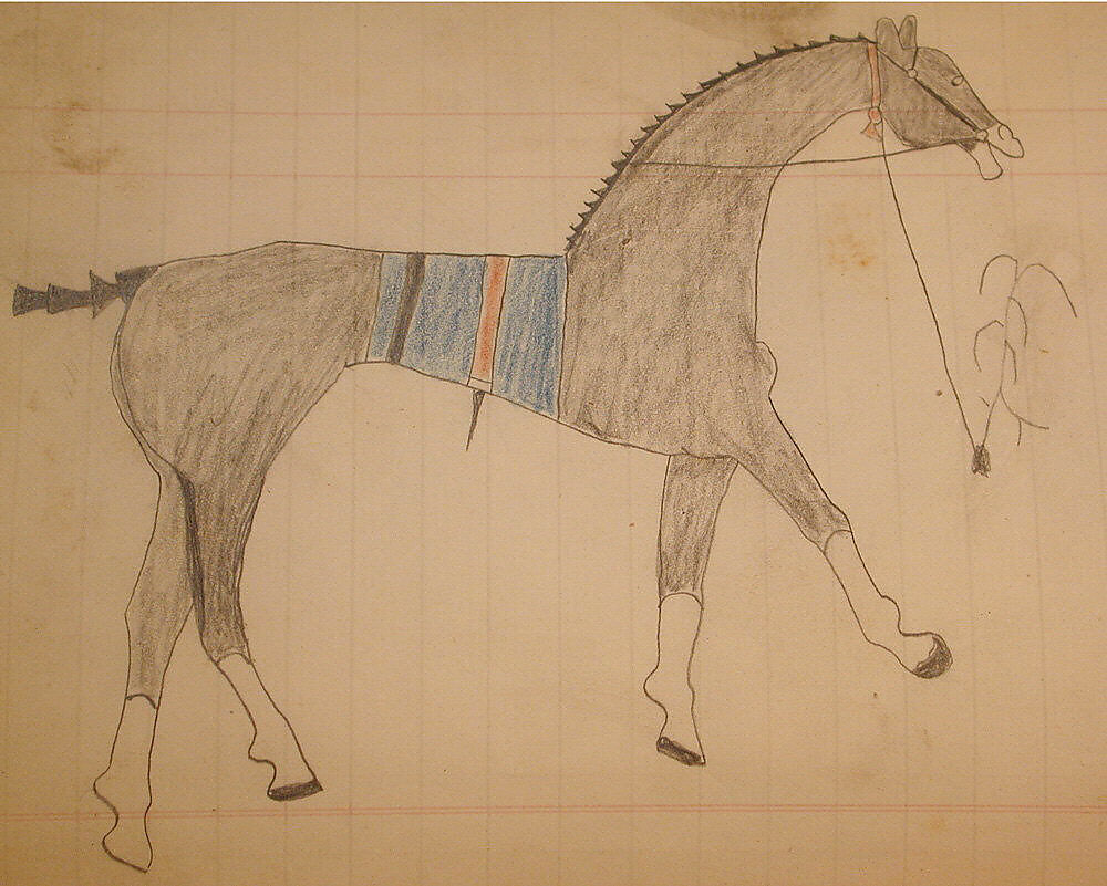 Maffet Ledger: Drawing, Graphite, watercolor, and crayon on paper, Southern and Northern Cheyenne