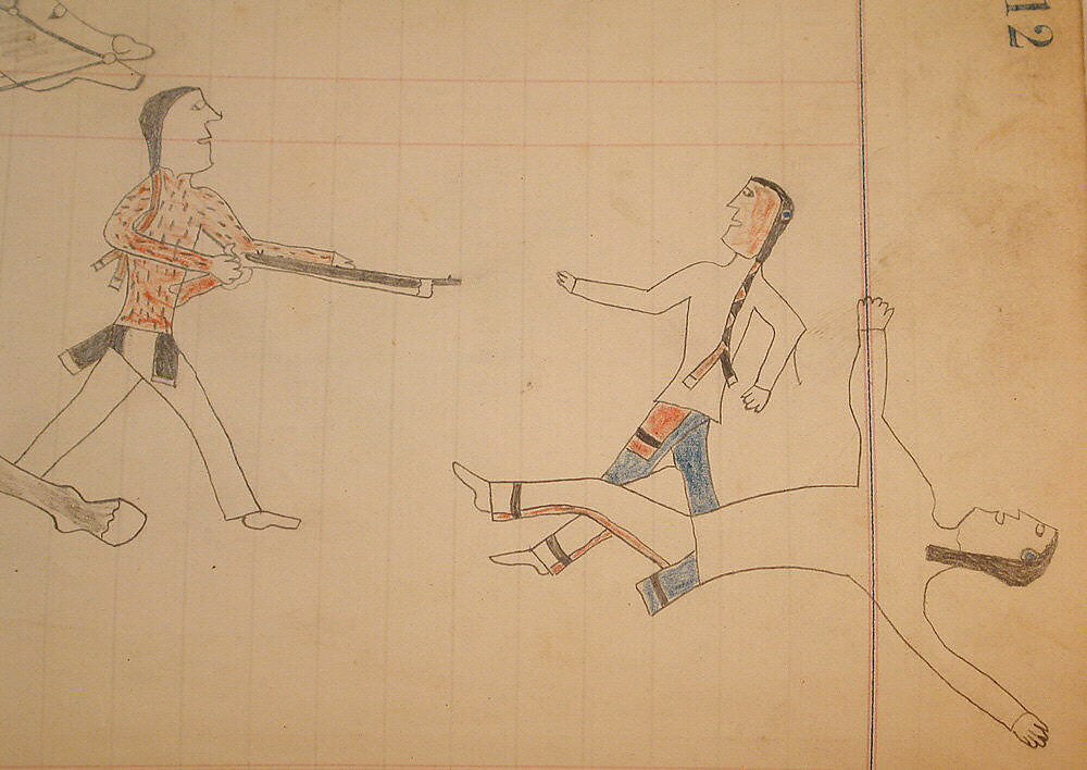 Maffet Ledger: Drawing, Graphite, watercolor, and crayon on paper, Southern and Northern Cheyenne