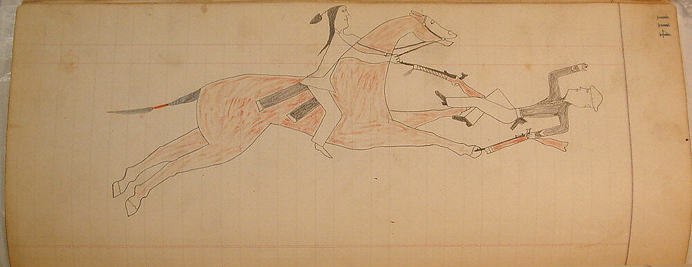 Maffet Ledger: Drawing, Graphite, watercolor, and crayon on paper, Southern and Northern Cheyenne 