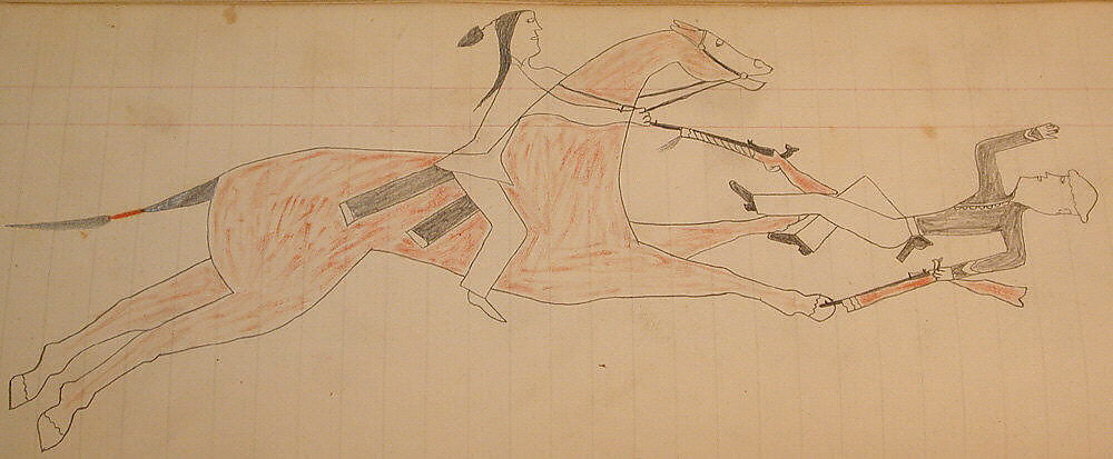 Maffet Ledger: Drawing, Graphite, watercolor, and crayon on paper, Southern and Northern Cheyenne
