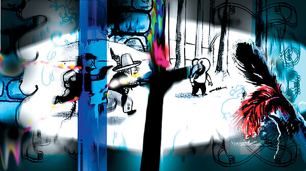 Century 21, Jeremy Blake (American, Fort Sill, Oklahoma 1971–2007 New York), Single-channel digital animation, color, sound, 12 min.