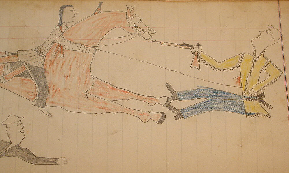 Maffet Ledger: Drawing, Graphite, watercolor, and crayon on paper, Southern and Northern Cheyenne