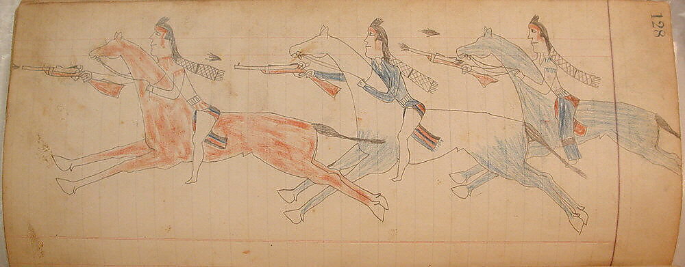 Maffet Ledger: Drawing, Graphite, watercolor, and crayon on paper, Southern and Northern Cheyenne 