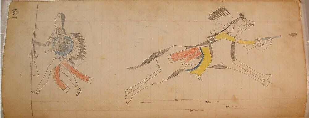 Maffet Ledger: Drawing, Graphite, watercolor, and crayon on paper, Southern and Northern Cheyenne 