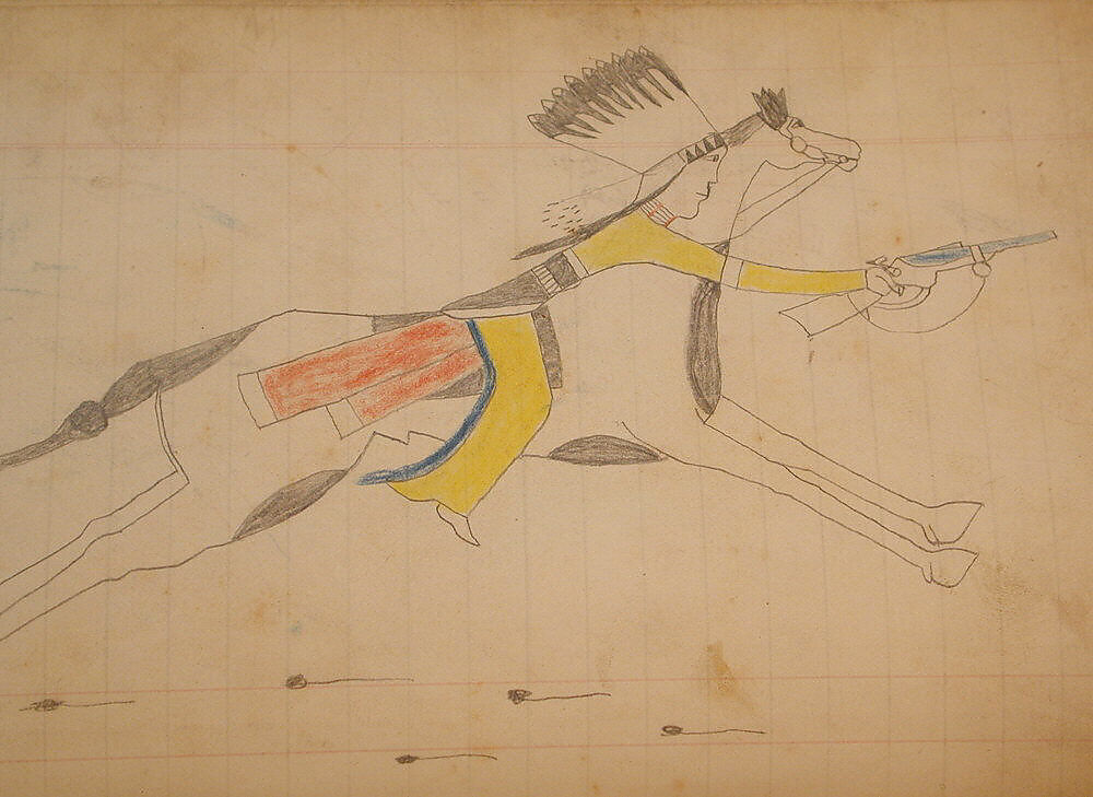 Maffet Ledger: Drawing, Graphite, watercolor, and crayon on paper, Southern and Northern Cheyenne