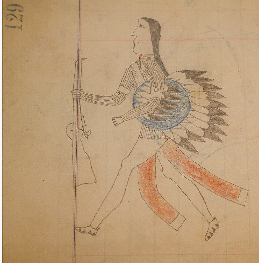 Maffet Ledger: Drawing, Graphite, watercolor, and crayon on paper, Southern and Northern Cheyenne