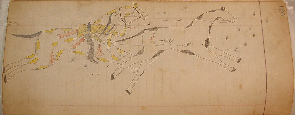 Maffet Ledger: Drawing, Graphite, watercolor, and crayon on paper, Southern and Northern Cheyenne 