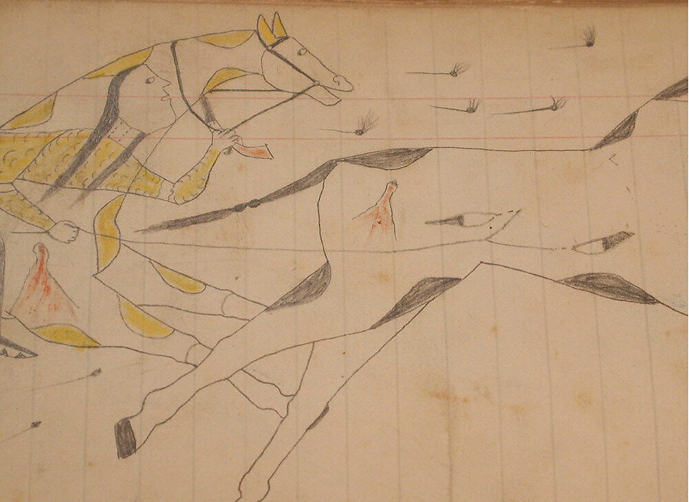 Maffet Ledger: Drawing, Graphite, watercolor, and crayon on paper, Southern and Northern Cheyenne