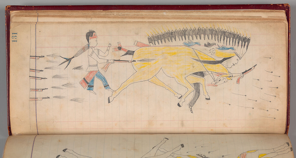 Maffet Ledger: Drawing, Graphite, watercolor, and crayon on paper, Southern and Northern Cheyenne 