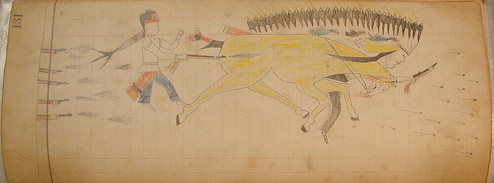 Maffet Ledger: Drawing, Graphite, watercolor, and crayon on paper, Southern and Northern Cheyenne