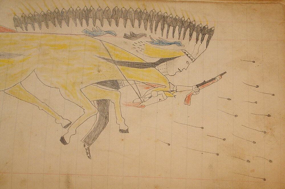 Maffet Ledger: Drawing, Graphite, watercolor, and crayon on paper, Southern and Northern Cheyenne