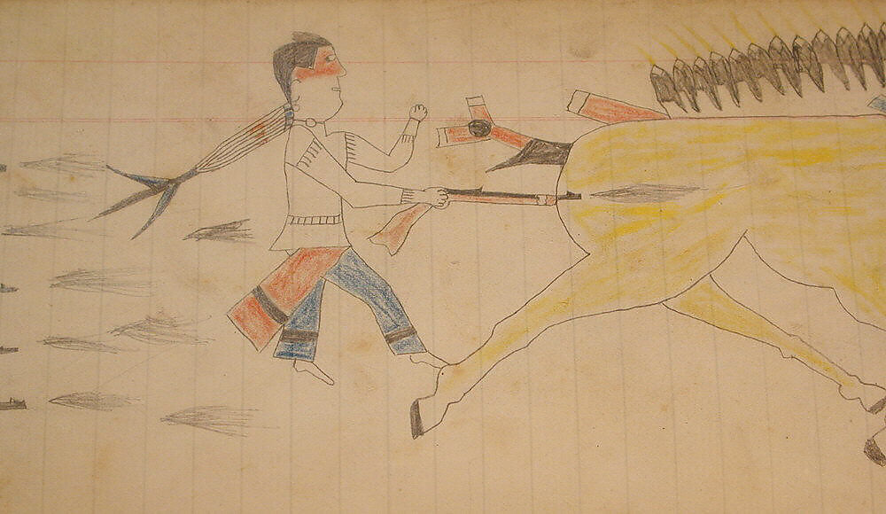 Maffet Ledger: Drawing, Graphite, watercolor, and crayon on paper, Southern and Northern Cheyenne