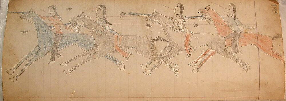 Maffet Ledger: Drawing, Graphite, watercolor, and crayon on paper, Southern and Northern Cheyenne 