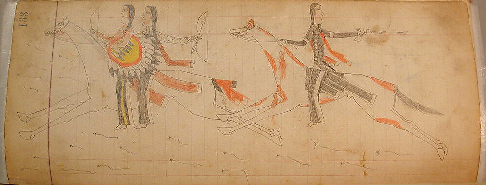 Maffet Ledger: Drawing, Graphite, watercolor, and crayon on paper, Southern and Northern Cheyenne 