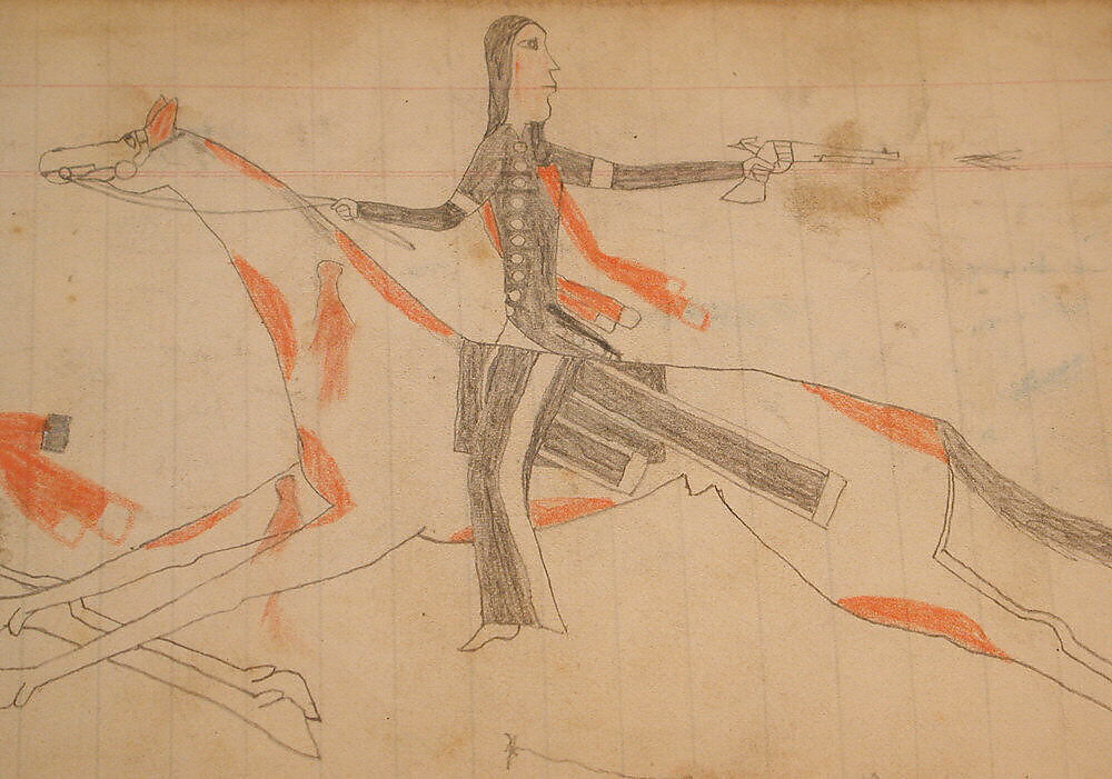 Maffet Ledger: Drawing, Graphite, watercolor, and crayon on paper, Southern and Northern Cheyenne