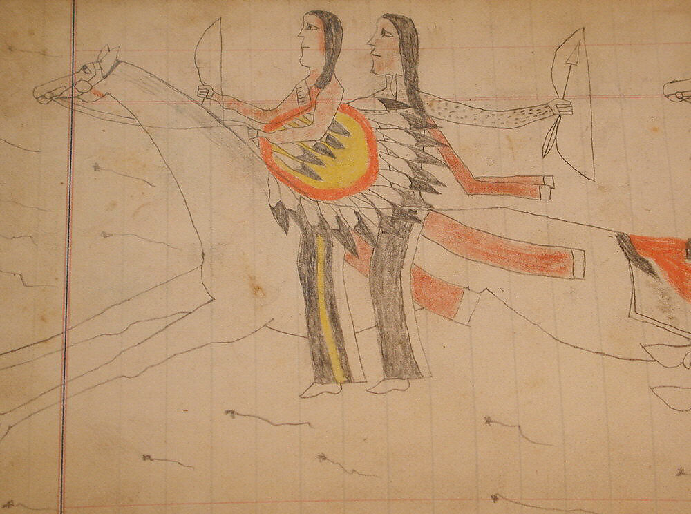 Maffet Ledger: Drawing, Graphite, watercolor, and crayon on paper, Southern and Northern Cheyenne