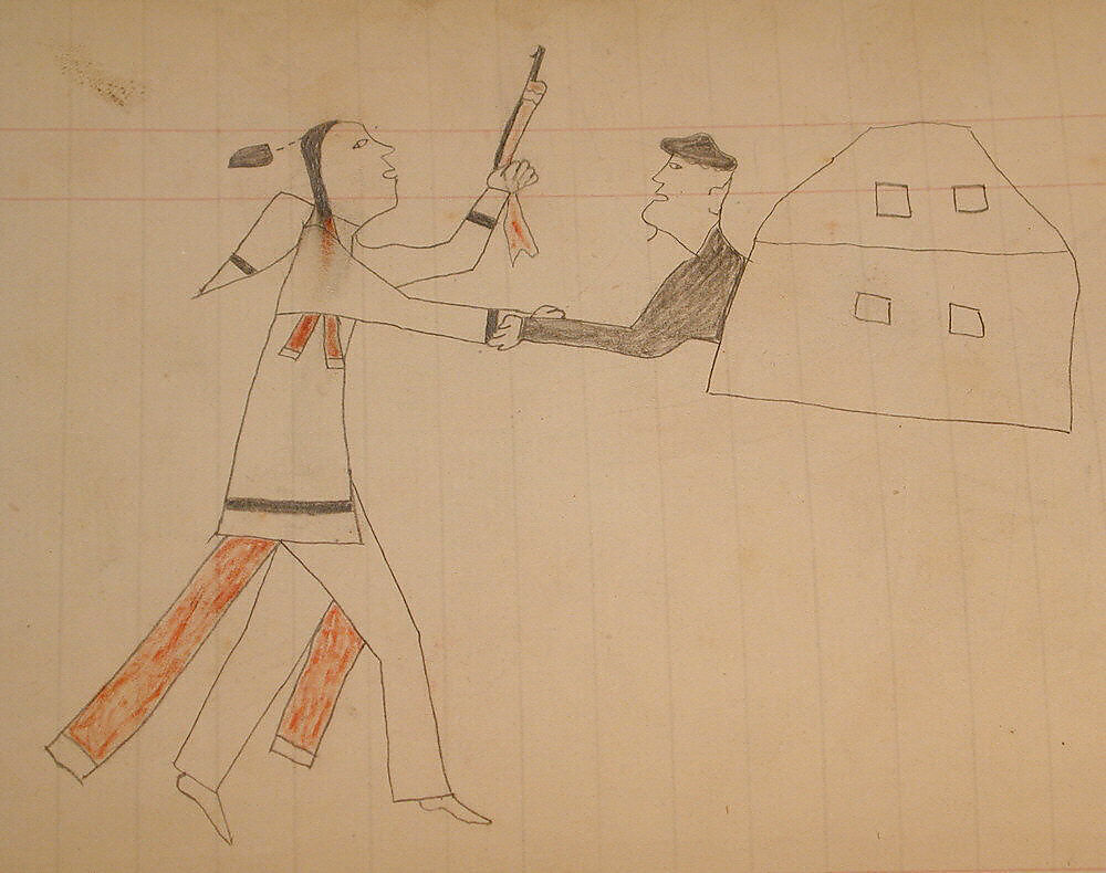 Maffet Ledger: Drawing, Graphite, watercolor, and crayon on paper, Southern and Northern Cheyenne