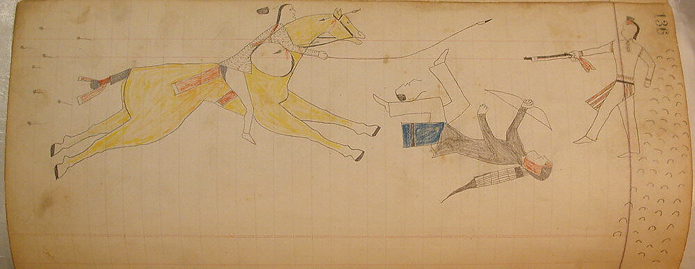 Maffet Ledger: Drawing, Graphite, watercolor, and crayon on paper, Southern and Northern Cheyenne 