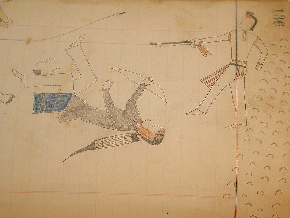 Maffet Ledger: Drawing, Graphite, watercolor, and crayon on paper, Southern and Northern Cheyenne