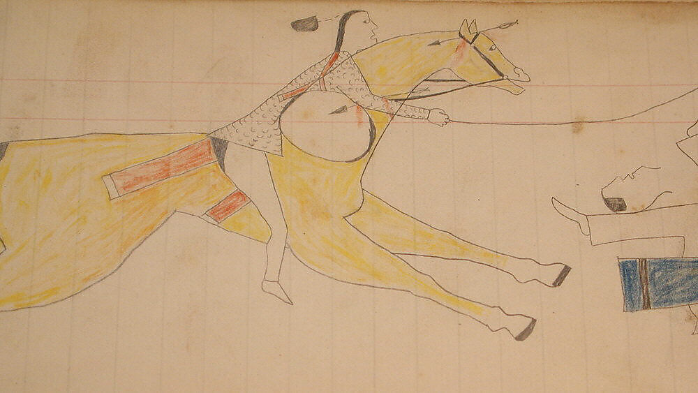 Maffet Ledger: Drawing, Graphite, watercolor, and crayon on paper, Southern and Northern Cheyenne