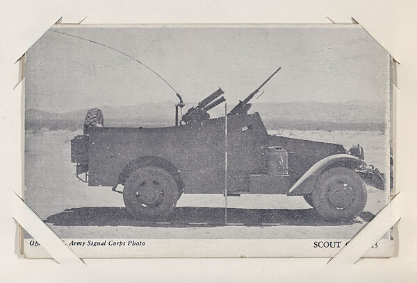 Scout Car M3 from Military--Official Photos cards (W615), Commercial photolithograph 
