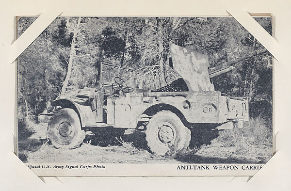Anti-tank Weapon Carrier from Military--Official Photos cards (W615), Commercial photolithograph 