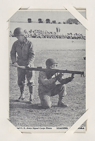 Loading a Bazooka from Military--Official Photos cards (W615), Commercial photolithograph 
