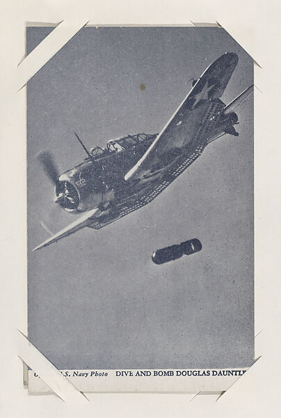 Dive and Bomb Douglas Dauntless from Military--Official Photos cards (W615), Commercial photolithograph 