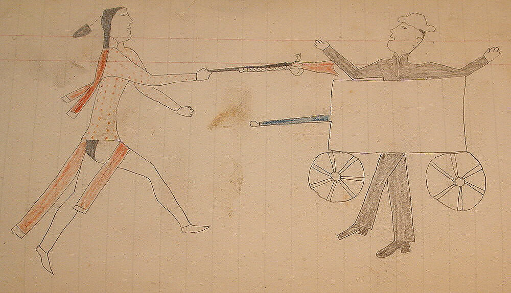 Maffet Ledger: Drawing, Graphite, watercolor, and crayon on paper, Southern and Northern Cheyenne