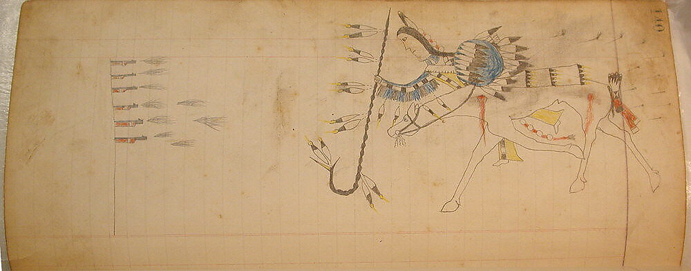 Maffet Ledger: Drawing, Graphite, watercolor, and crayon on paper, Southern and Northern Cheyenne 