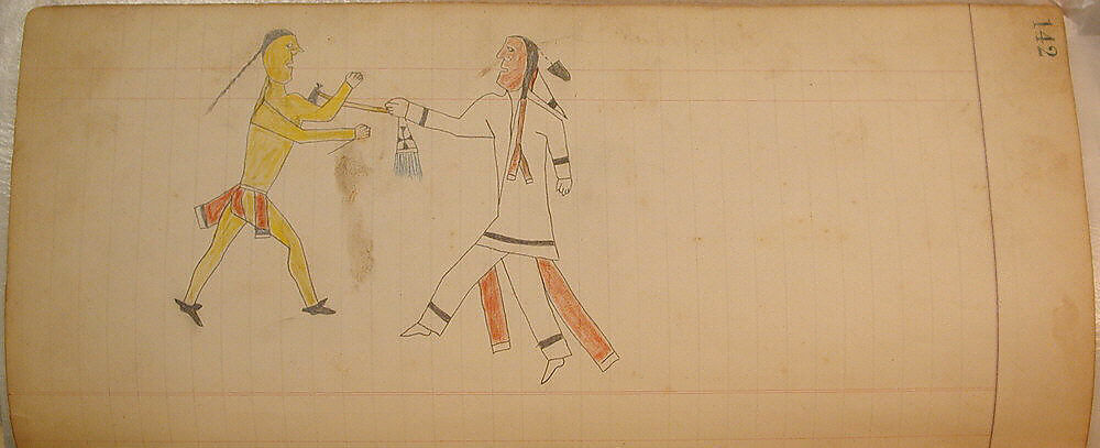 Maffet Ledger: Drawing, Graphite, watercolor, and crayon on paper, Southern and Northern Cheyenne 