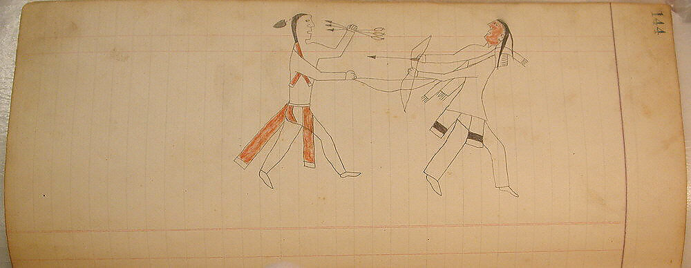 Maffet Ledger: Drawing, Graphite, watercolor, and crayon on paper, Southern and Northern Cheyenne 