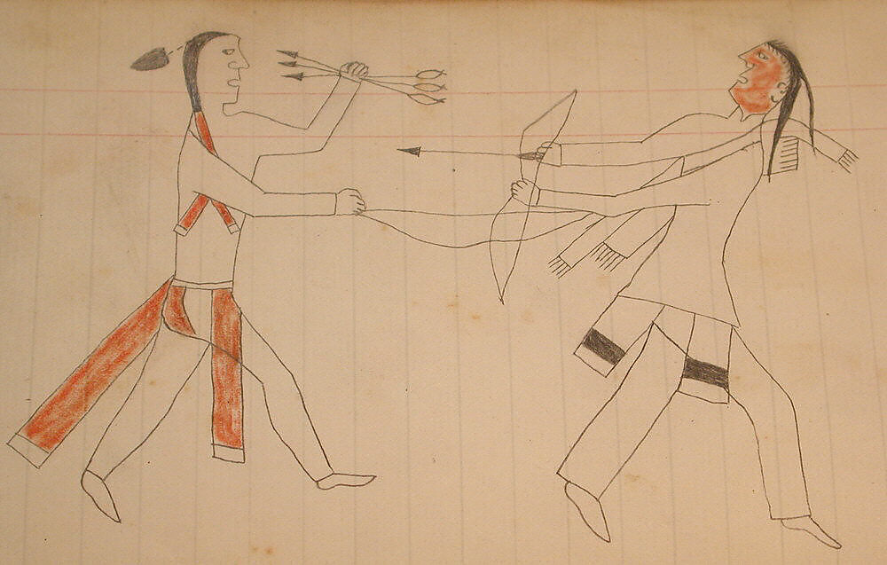 Maffet Ledger: Drawing, Graphite, watercolor, and crayon on paper, Southern and Northern Cheyenne