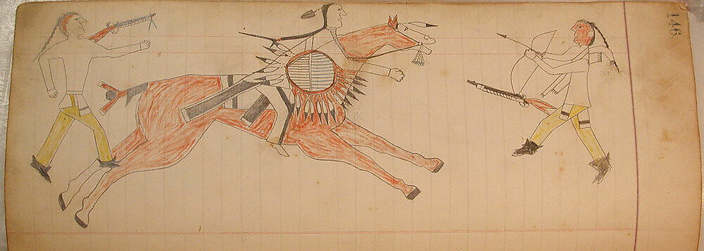 Maffet Ledger: Drawing, Graphite, watercolor, and crayon on paper, Southern and Northern Cheyenne 