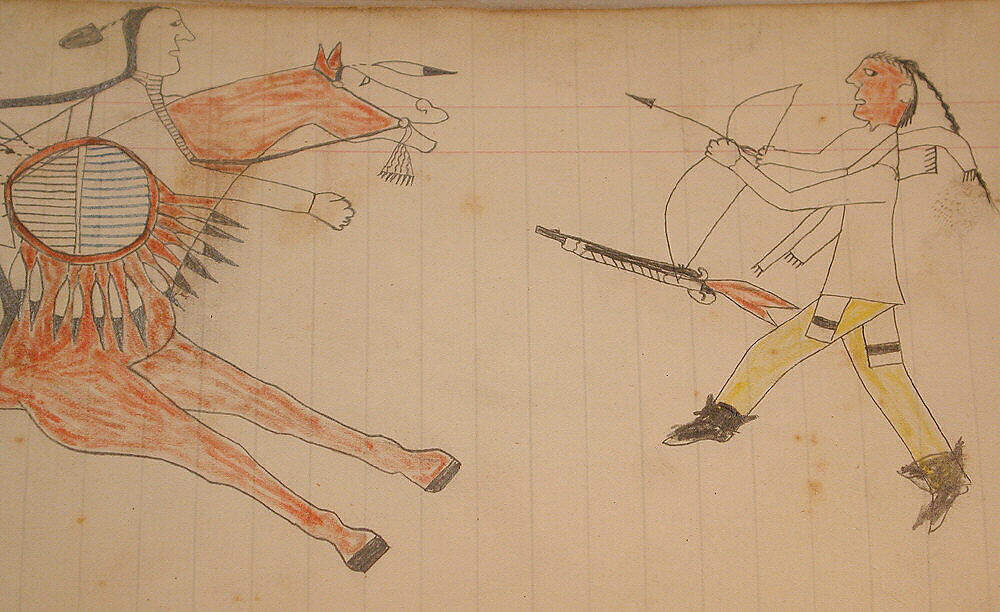 Maffet Ledger: Drawing, Graphite, watercolor, and crayon on paper, Southern and Northern Cheyenne