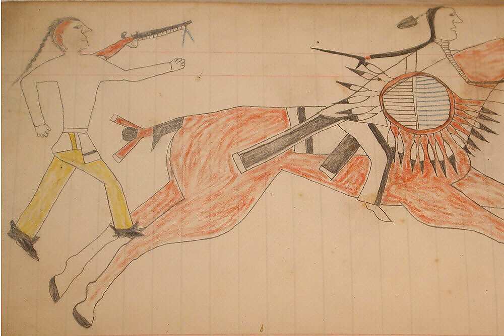 Maffet Ledger: Drawing, Graphite, watercolor, and crayon on paper, Southern and Northern Cheyenne
